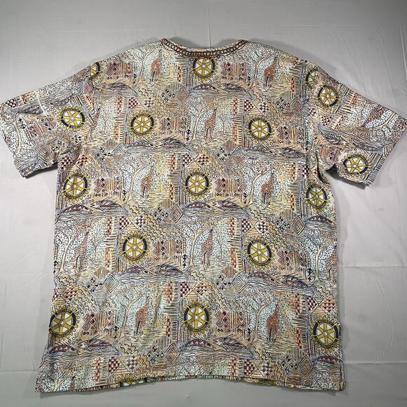 Vintage Rotary Club Livingston Zambia Africa Shirt Top Embroidery Logo Men’s L - Picture 6 of 6